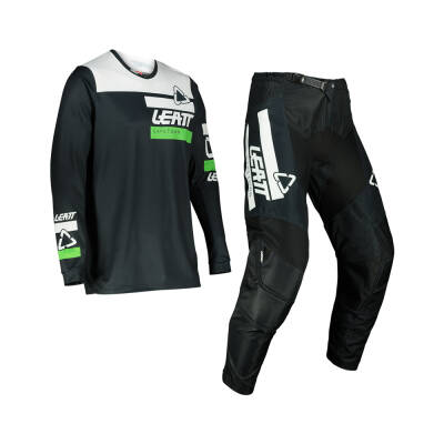 Leatt Combo Pantaloni + Tricou Ride Moto 3.5 V22 Black/Green, L/34